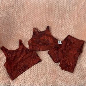 Three Piece Lululemon Leggings / Sports Bra / Crop Tank